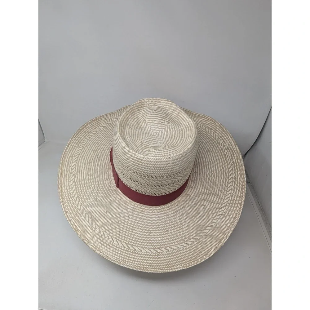 Rodeo King 25X Straw Cowboy Hat Extra Wide Brim Sun Size 7 1/2 Mexico‎ Vintage